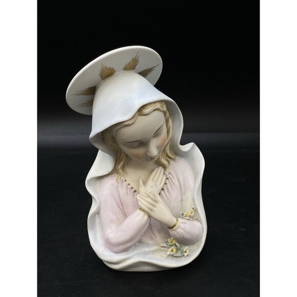 Lefton China Holy Mother Mary Madonna Figurine KW1462 Religious Ion 6" - Picture 1 of 12